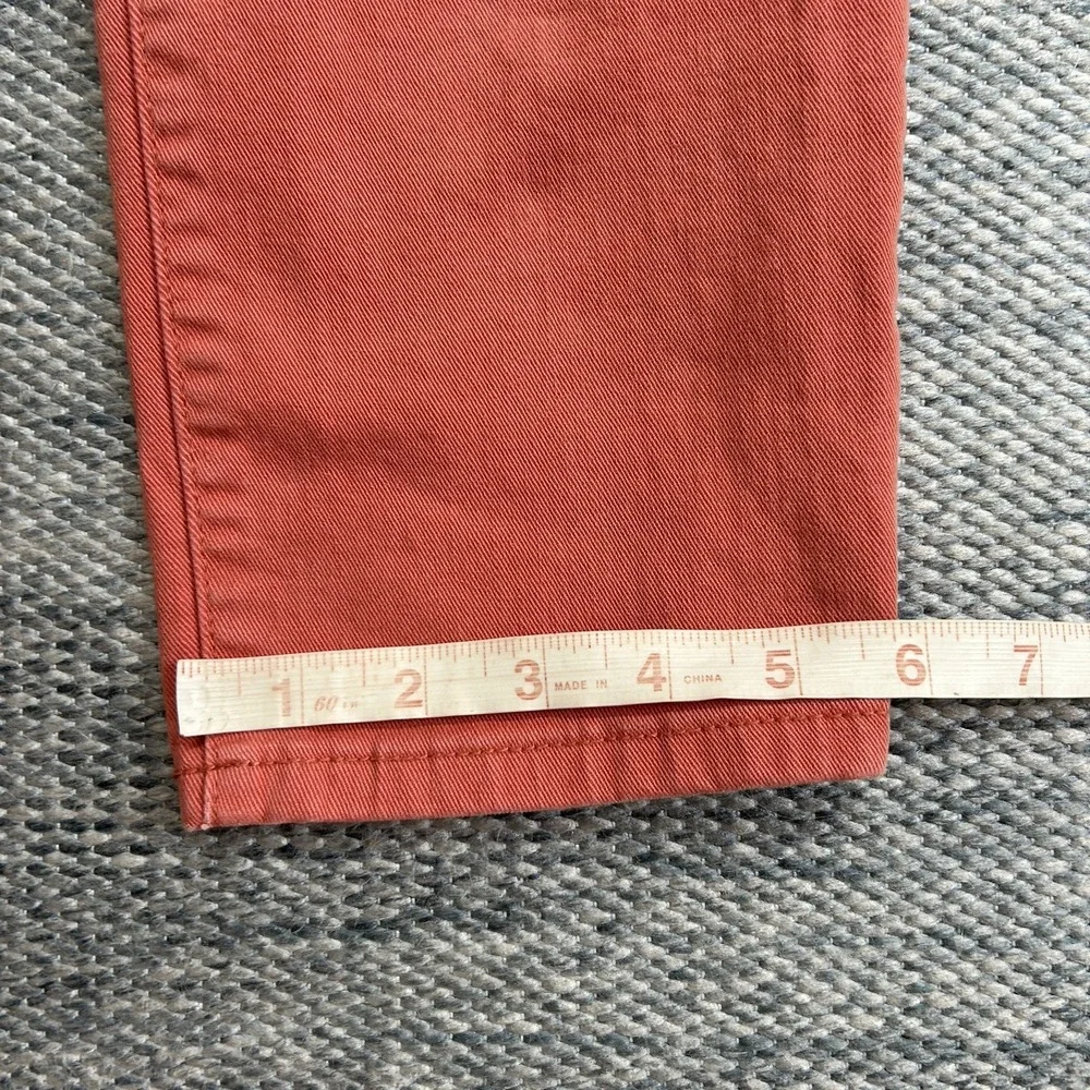 Tory Burch Alexa Crop Jeans Womens 29 32x25 Coral Orange Denim Stretch Pants - Picture 14 of 16
